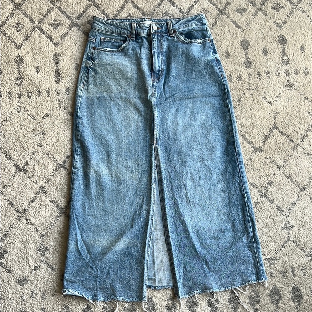 Habitual Blue Midi Skirt